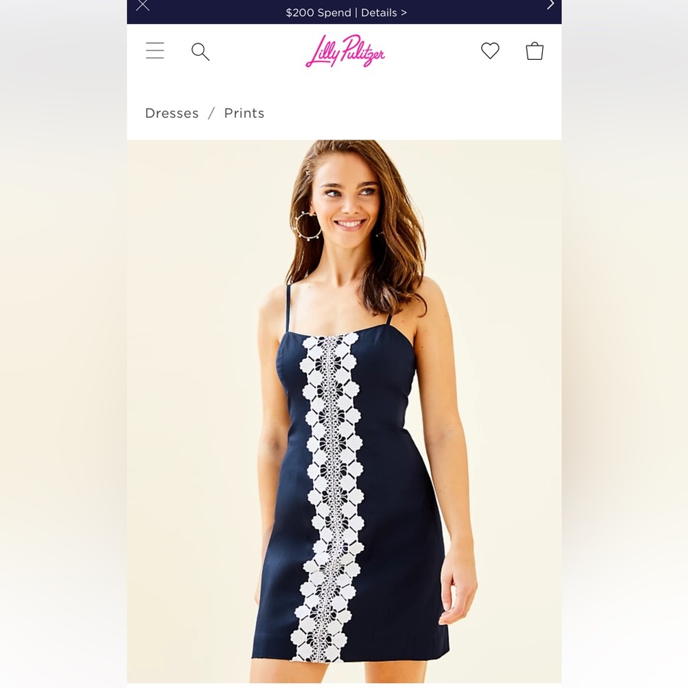 Lilly Pulitzer Shelli Stretch Dress in high tide size 0